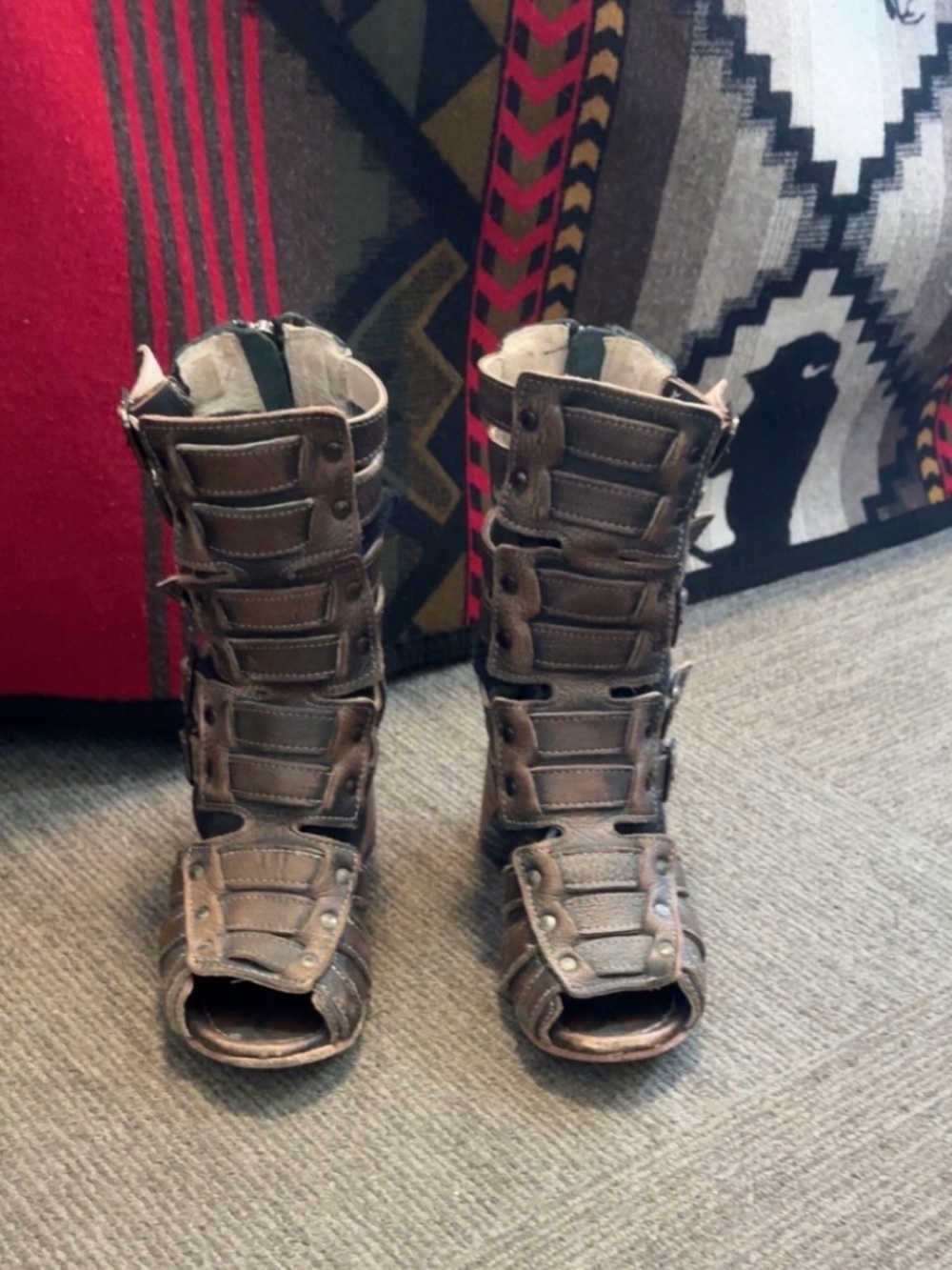Women’s Brown Freebird by Steven Gladiator Zeus Sandals Size 9